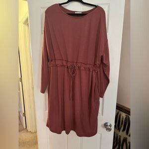 Long sleeve drawstring waist dress size 2x